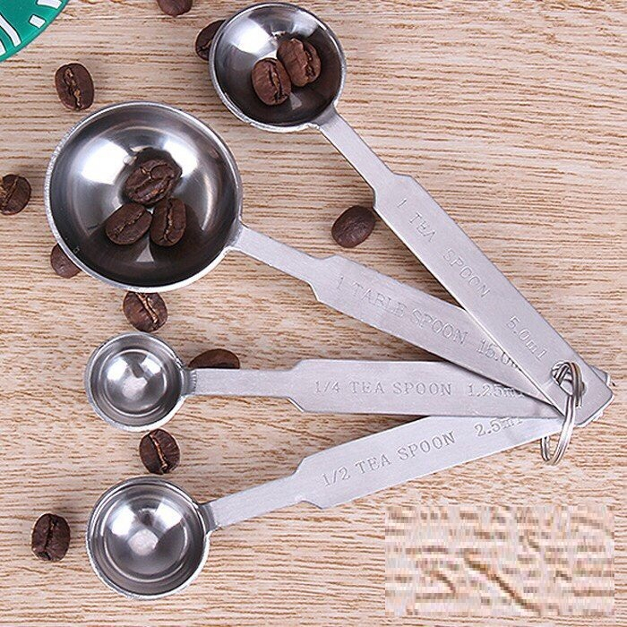 Bộ 4 muỗng định lượng inox