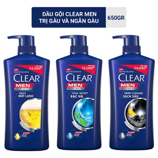 Dầu gội nam CLEAR MAN Bạc Hà mát lạnh chai 650ML