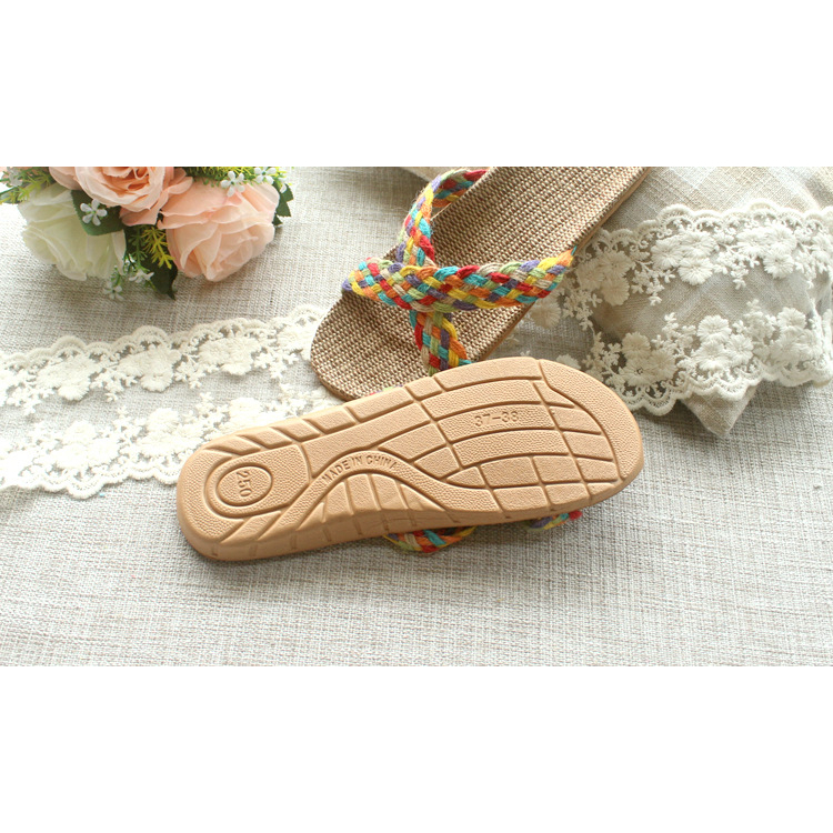 Dép Cói JOLII.SG Quai Chéo Đan Nhiều Màu Vintage, Êm - Nhẹ, Phù Hợp Đi Biển - Trong Nhà - Văn Phòng - Dạo phố