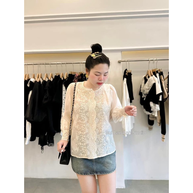 Áo voan vạt sóng