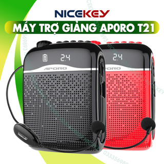 Máy trợ giảng aporo t21, mic có dây, không dây uhf, 2.4g, bluetooth, công suất 20w, bảo hành 12 tháng