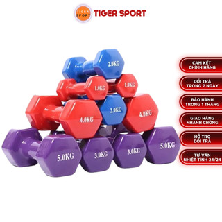 Tạ tay tập gym , yoga loại 3kg - chất liệu gang bọc cao su - tk sport - tt03