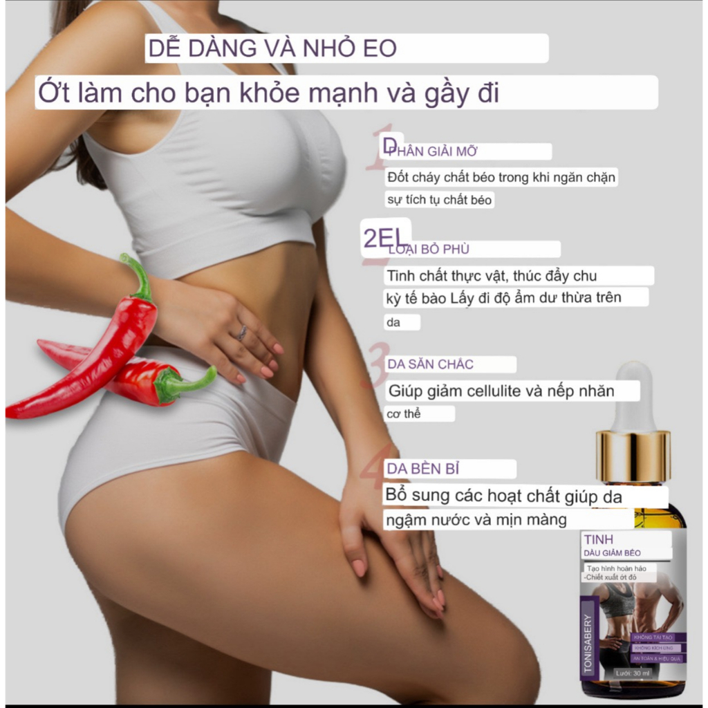 Tinh dầu masage đốt cháy mỡ thừa SLIMMING dùng được cho cả nam và nữ