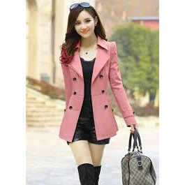 Áo măng tô nữ kaki (màu cam/hồng/đỏ/xanh/vàng/...)