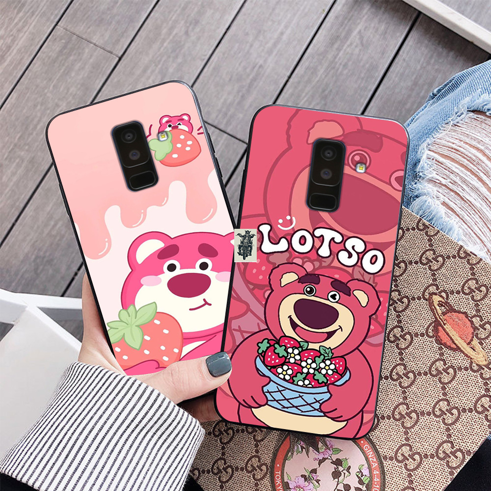 Ốp lưng Samsung a6 2018 / ss a6 plus / ss j8 in hình gấu dâu siêu cute,dễ thương
