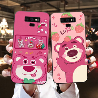 Ốp lưng Samsung note 9 in hình gấu dâu siêu cute,dễ thương