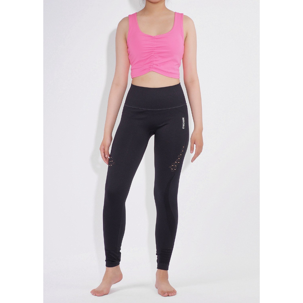 Croptop kèm bra Y0galici0us nhún ngực