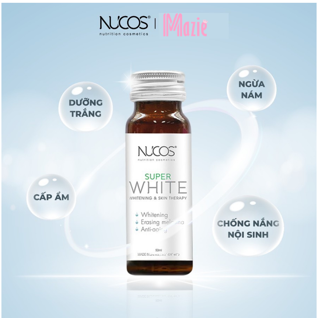 Nucos Super White - Nước Uống Collagen Dưỡng Da Trắng Sáng (50ml x 10 chai)