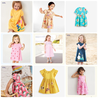 TH84 Váy Little Maven ngắn tay cho bé gái