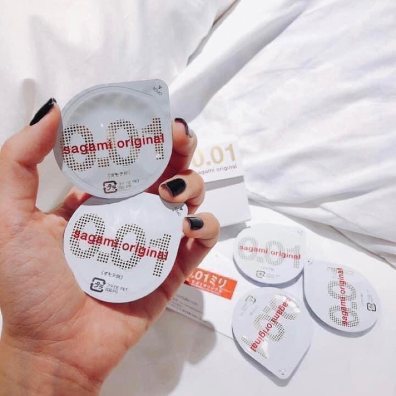 Bao cao su siêu mỏng 0,01mm Sagami Nhật Bản có cũng như không