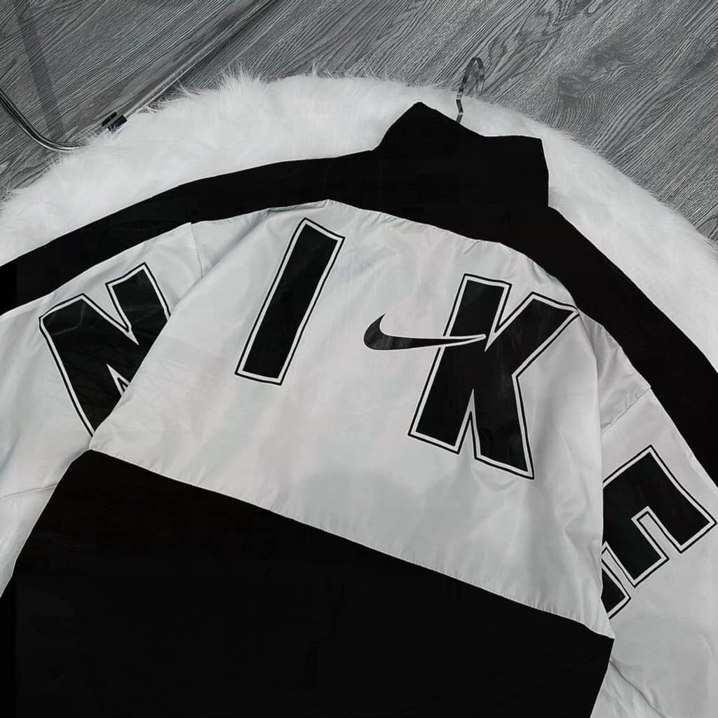 Áo khoác gió Nike chính hãng đôi nam nữ 2 lớp unisex chất liệu dù cao cấp unisex form rộng brand jacket 409