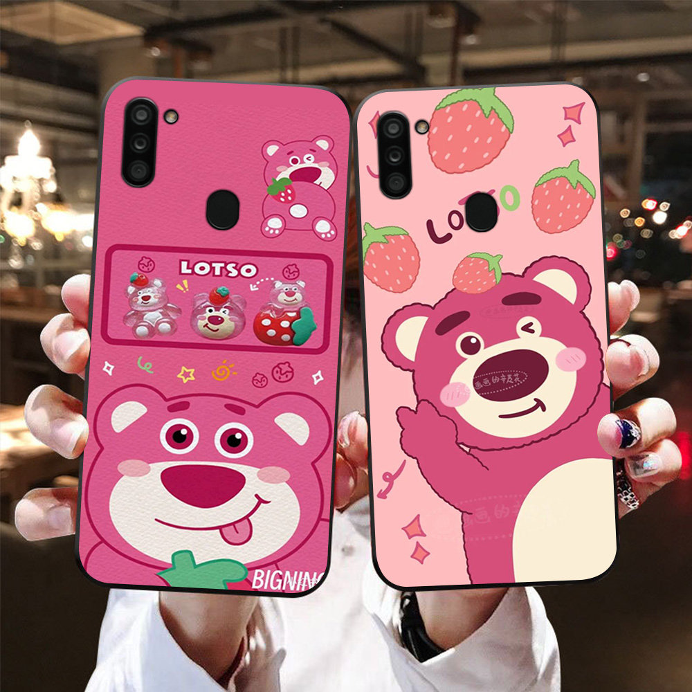 Ốp lưng Samsung a11 / ss m11 in hình gấu dâu siêu cute,dễ thương