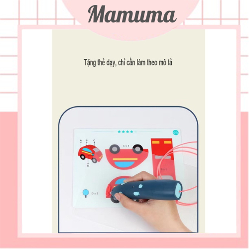 Bút vẽ 3D nhiệt độ thấp không dây 3D Pen kèm tập vẽ đồ chơi cho bé thoả sức tạo mô hình ba chiều sáng tạo