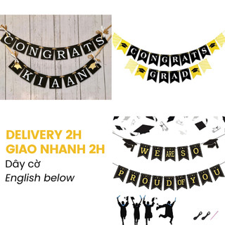 Dây cờ trang trí lễ tốt nghiệp Graduation nhiều mẫu ltn05