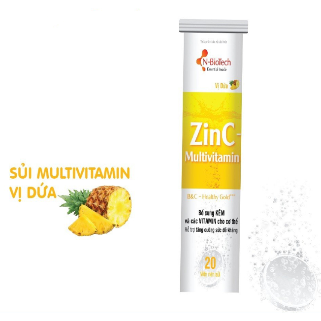 N-Biotech Sủi Multivitamin Vị Dứa
