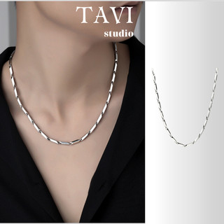 Dây Chuyền Nam Vòng Cổ Xích Trơn Thời Trang Tavi Studio Nam Nữ Unisex Titan Màu Bạc Đẹp Không Gỉ