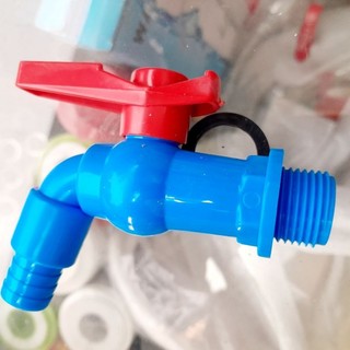 Vòi nước nhựa màu xanh phi 21, vòi hồ loại dầy