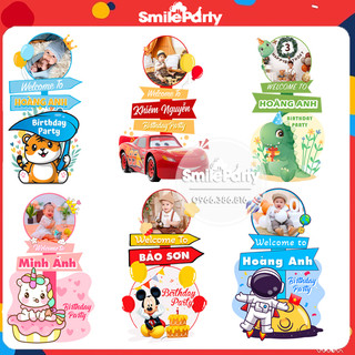 Cây welcome sinh nhật phụ kiện trang trí sinh nhật cho bé trai bé gái thiết kế theo yêu cầu