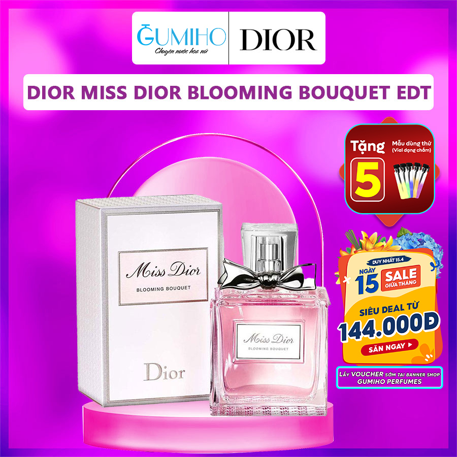 Nước Hoa Nữ Miss Dior Blooming Bouquet EDT Nữ tính, dịu dàng, trang nhã - GumihoPerfumes