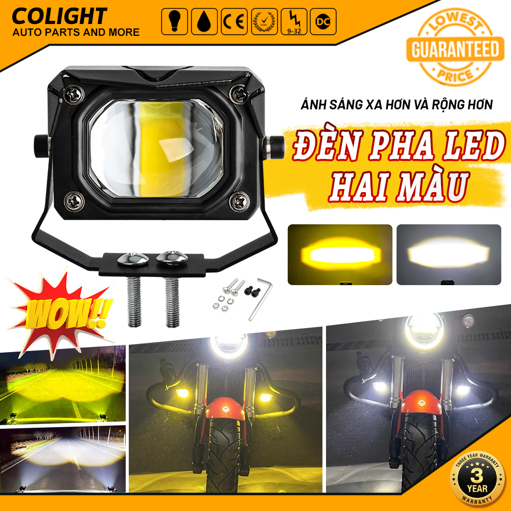 CO LIGHT 3" Đèn LED làm việc Flush Mount Pods Offroad 12V 24V Spotlight Đôi mắt thiên thần Đèn sương mù