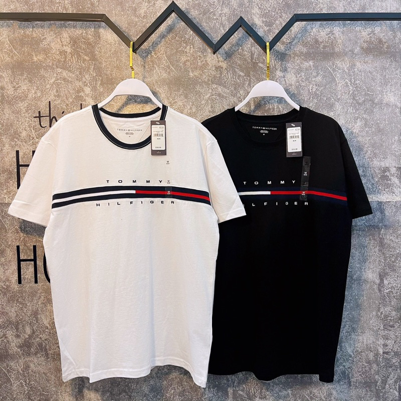 Áo Thun Tommy Hilfiger Chính hãng Basic Cổ Tròn, Hàng Nhập Khẩu Full Tem Tag