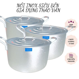 Nồi nhôm tem xanh 26cm 28cm 30cm 32cm 34cm 36cm