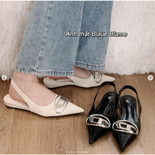 𝐁𝐥𝐚𝐮𝐞𝐁𝐥𝐮𝐦𝐞🦋 Giày slingback Diesel mũi nhọn
