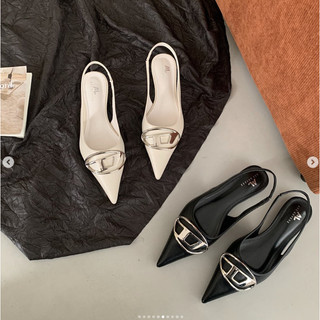 𝐁𝐥𝐚𝐮𝐞𝐁𝐥𝐮𝐦𝐞🦋 Giày slingback Diesel mũi nhọn