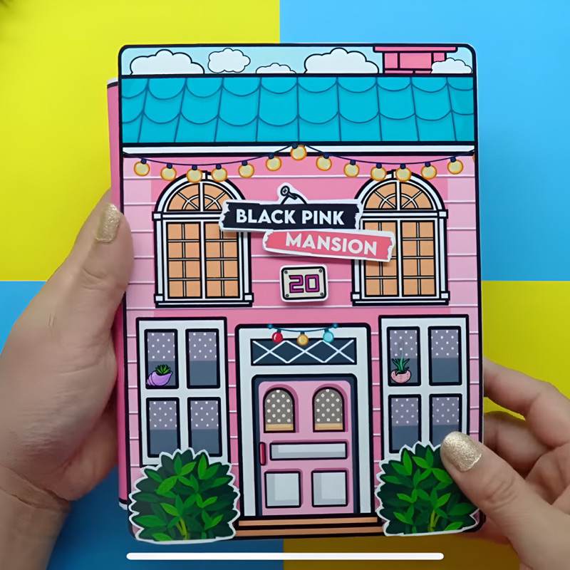 Ngôi nhà búp bê giấy Toca Boca #22 Black Pink Mansion