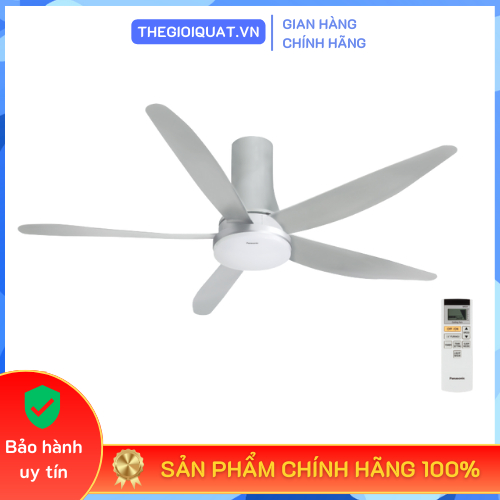 Quạt trần 5 cánh Panasonic F-60UFN sử dụng remote điều khiển từ xa, tích hợp đèn led 4 màu ánh sáng - Hàng chính hãng
