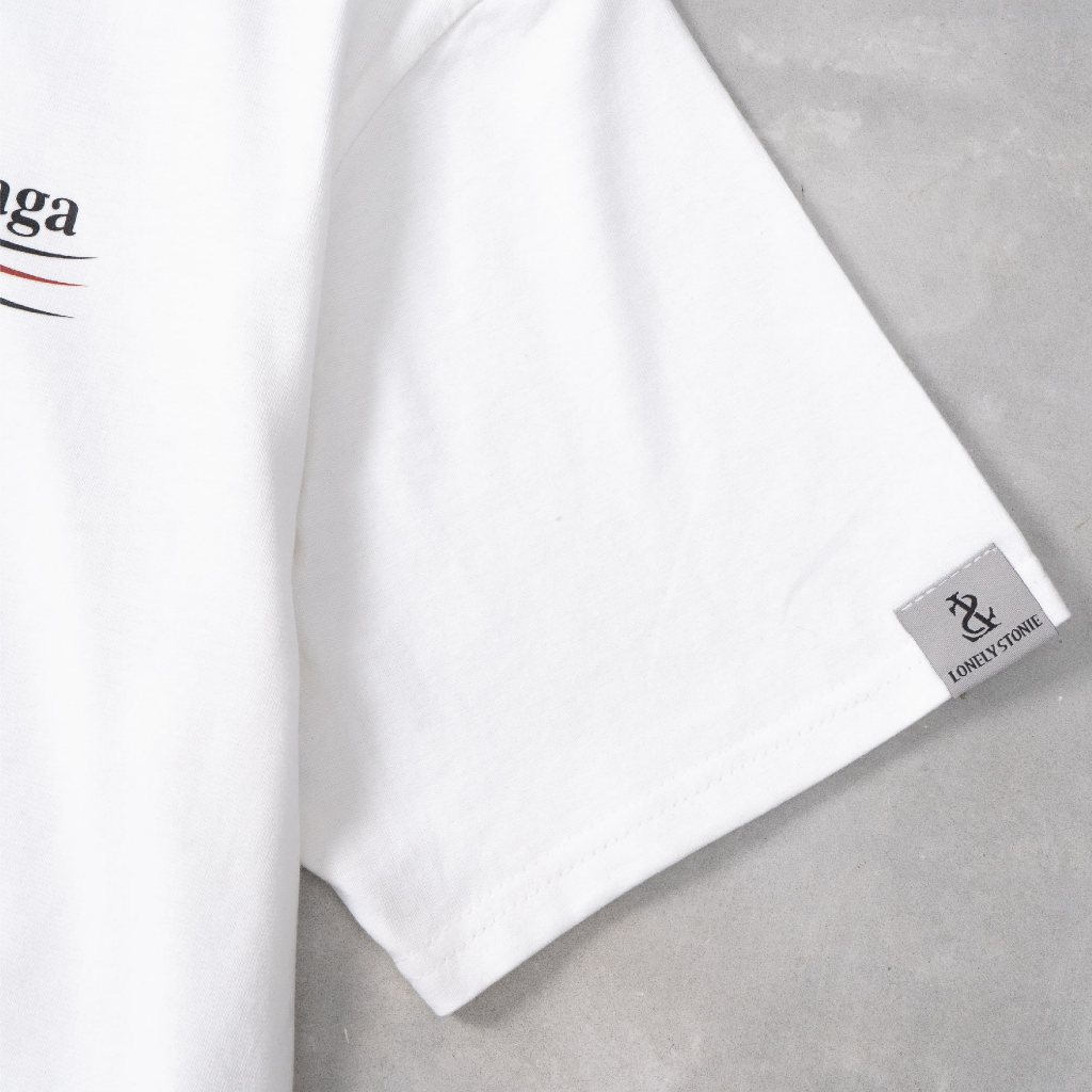 Áo Phông LONELICIAGA Màu Trắng - Chất Liệu 100% Cotton Form Unisex Dáng Xuông Cho Nam/Nữ