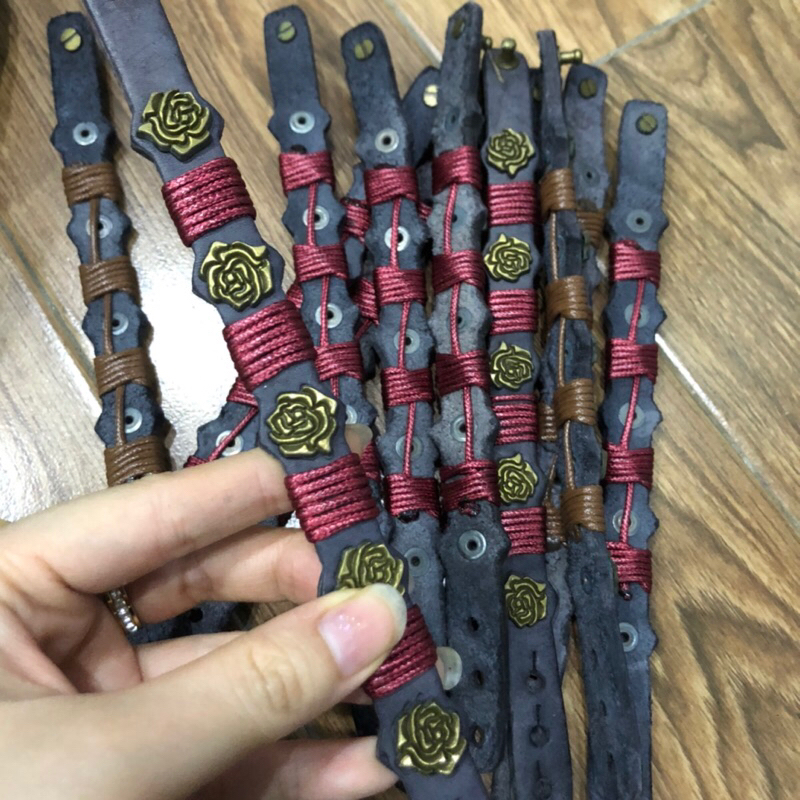 VÒNG TAY DA LỘN UNISEX CÁ TÍNH CỰC NGẦU