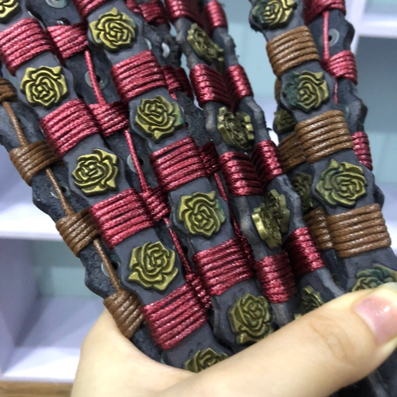 VÒNG TAY DA LỘN UNISEX CÁ TÍNH CỰC NGẦU