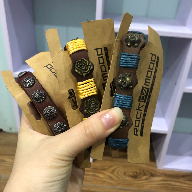 VÒNG TAY DA LỘN UNISEX CÁ TÍNH CỰC NGẦU