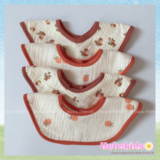 Yếm tròn cho bé họa tiết đáng yêu Hebekids