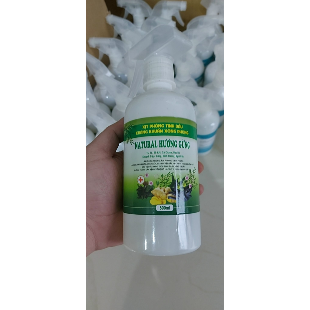 Xịt Phòng Tinh Dầu Kháng Khuẩn (Tía Tô - Bồ Kết - Sả Chanh - Bạc Hà - Gừng - Đinh Hương - Ngải Cứu