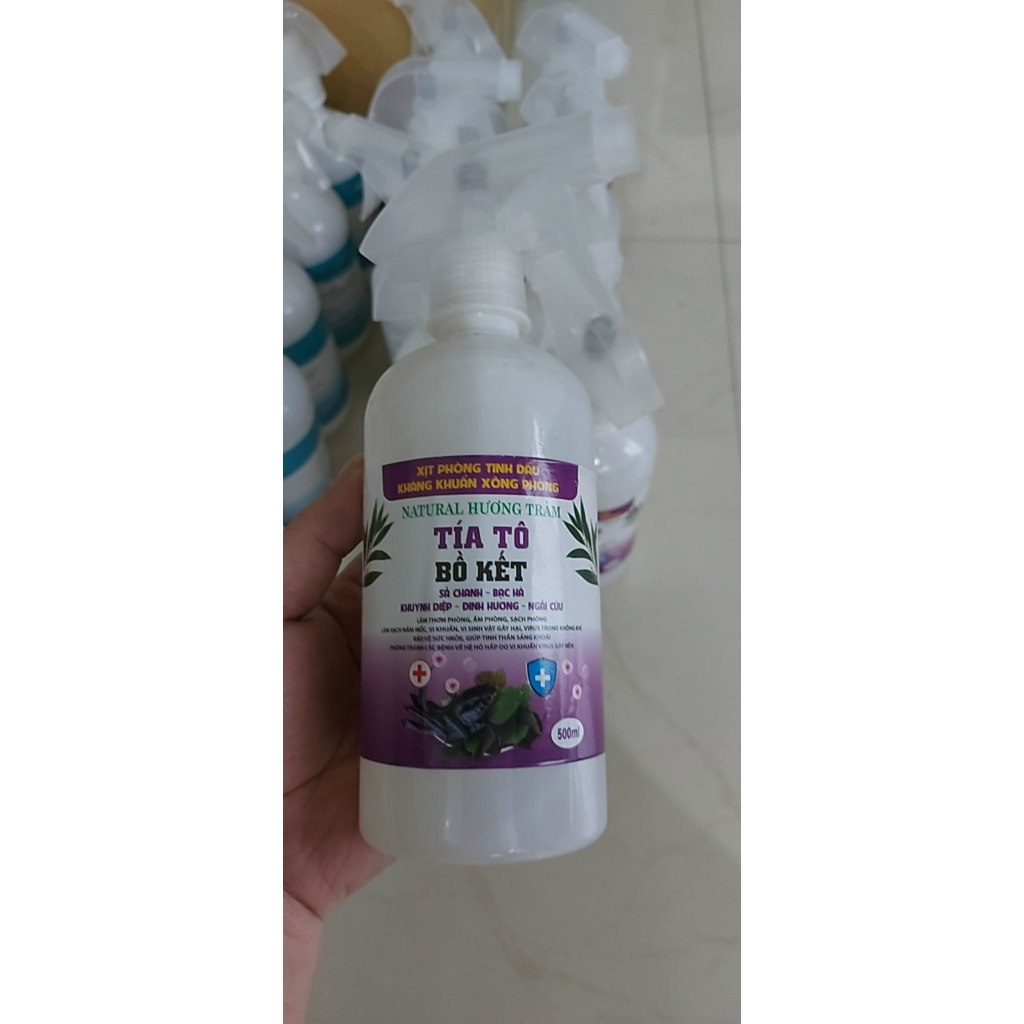 Xịt Phòng Tinh Dầu Kháng Khuẩn (Tía Tô - Bồ Kết - Sả Chanh - Bạc Hà - Gừng - Đinh Hương - Ngải Cứu