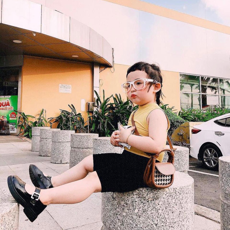 Áo Croptop Bé Gái, Áo Thun Sát Nách Dễ Phối Đồ Vải Cotton