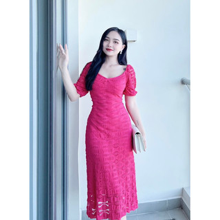 Đầm Xoè Thun Tay Phồng Thiết Kế Sarah, Lên Dáng Dịu Dàng, Điệu Đà, Phù Hợp Đi Làm, Đi Chơi, Đi Tiệc