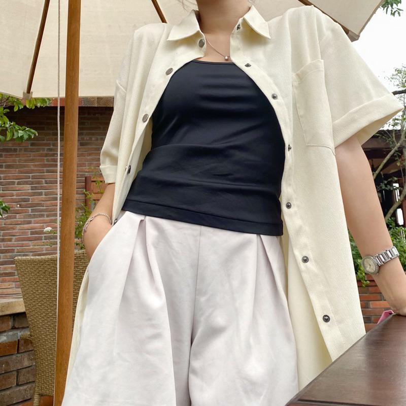 CRUSH DRESS - Váy đầm áo sơ mi dáng dài oversize 24kstudio