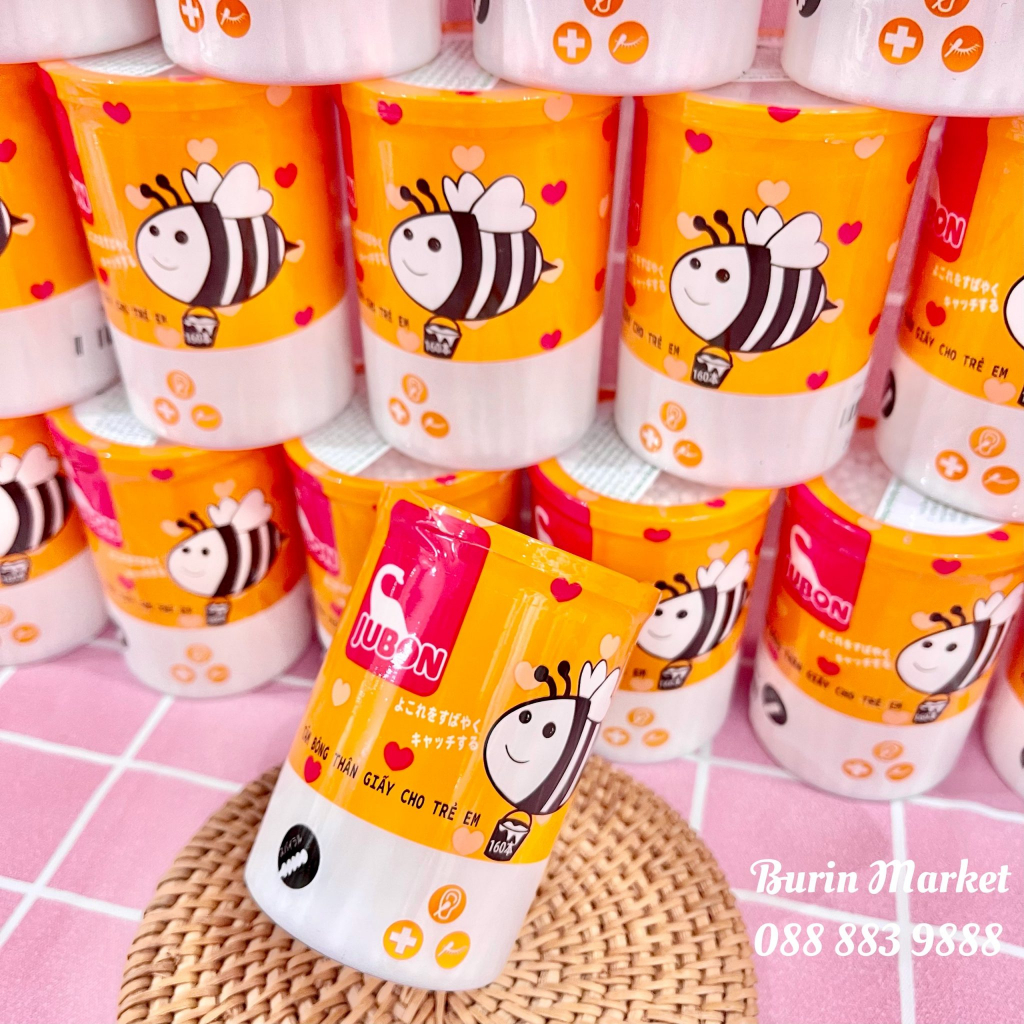 Tăm Bông Jubon Cao Cấp, Tăm Bông Đa Năng An Toàn Cho Bé - Burin Market