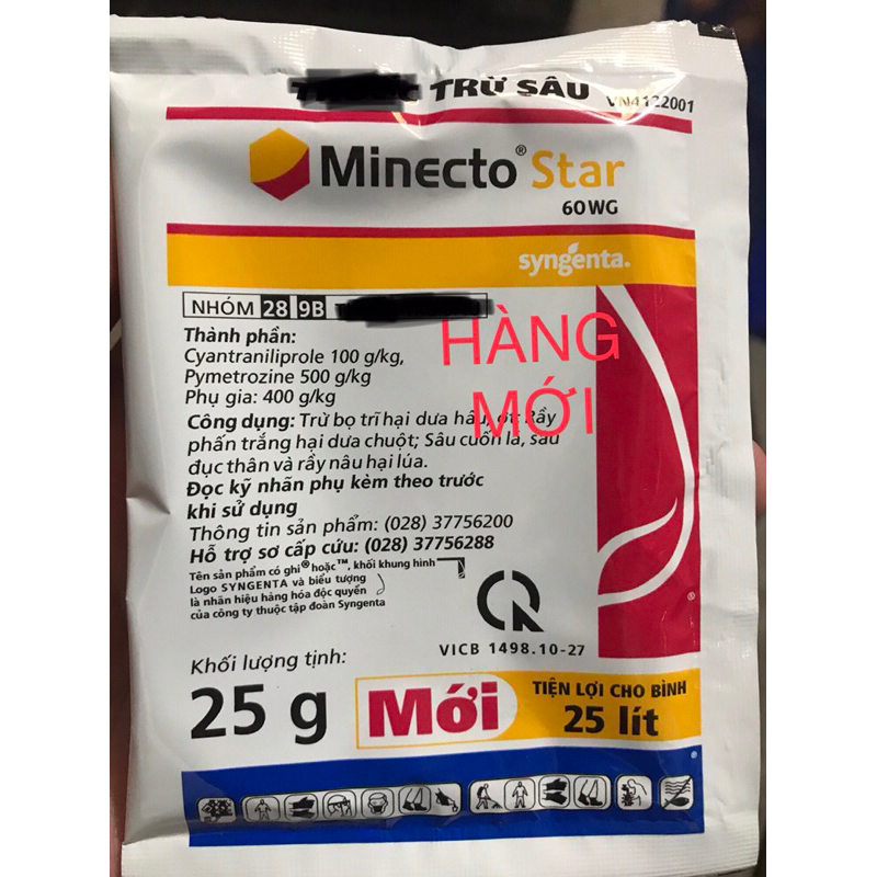 Chế Phẩm diệt côn trùng Mi?necto Star 25gr - Sạch bay bọ trĩ, bọ bay trắng