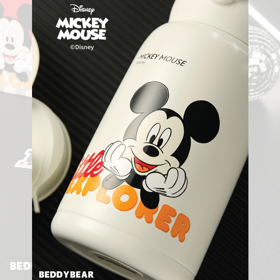 Bình giữ nhiệt trẻ em Beddybear - Chuột Micky - 3 Nắp thay thế - Phiên bản ĐẶC BIỆT - Dung tích 630ml - RT105-630-MICKY