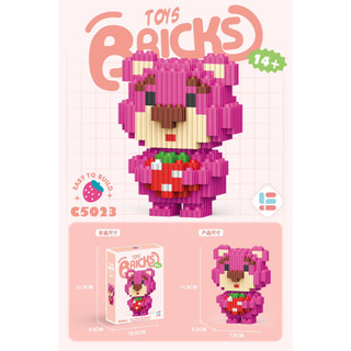 Bộ Đồ Chơi Lego Lắp Ráp Mini Gấu Dâu Lotso hoạt hình Dễ Thương, Lego gấu hồng
