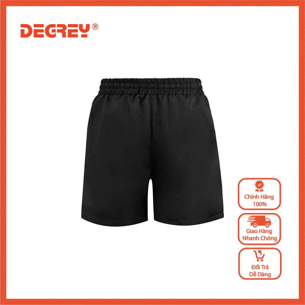 Degrey.madmonks Quần short thể thao dù đen lót lưới - DMQS