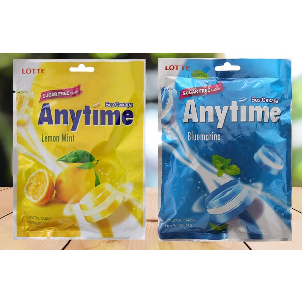 Kẹo Hàn quốc Anytime 74g Bạc hà, Chanh Bạc hà