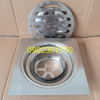 Phễu sàn inox304 loại dày 1.8mm, phễu thoát sàn, phễu thoát nước phi 90