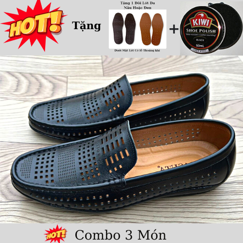Giày Rọ Da Bò, Giày Hè Nam Thoáng Khí Chống Hôi Chân ( Bảo Hành 1 Năm)