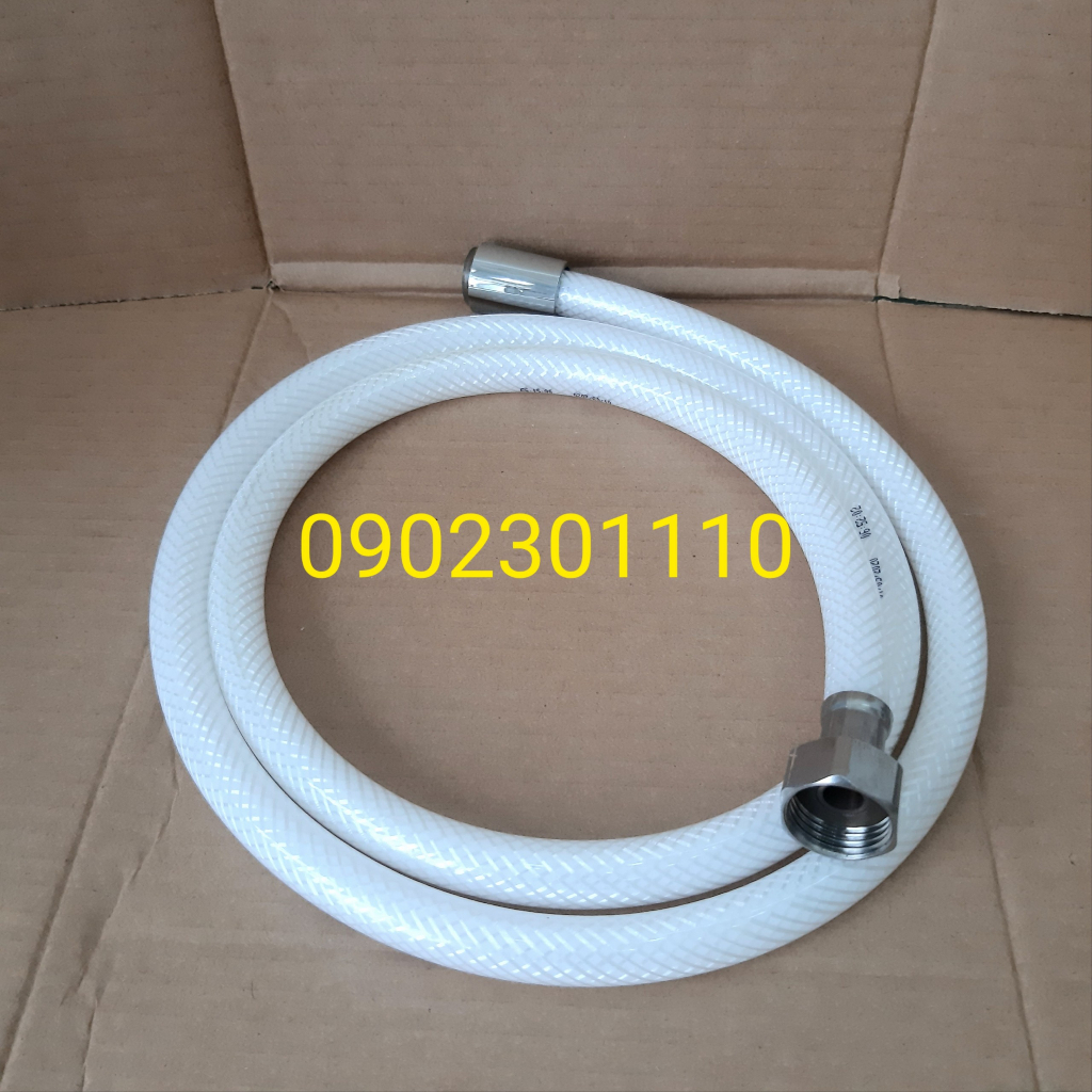 Đầu xịt tay ôm, dây nhựa dài 120cm sợi lưới, gác cài nhựa