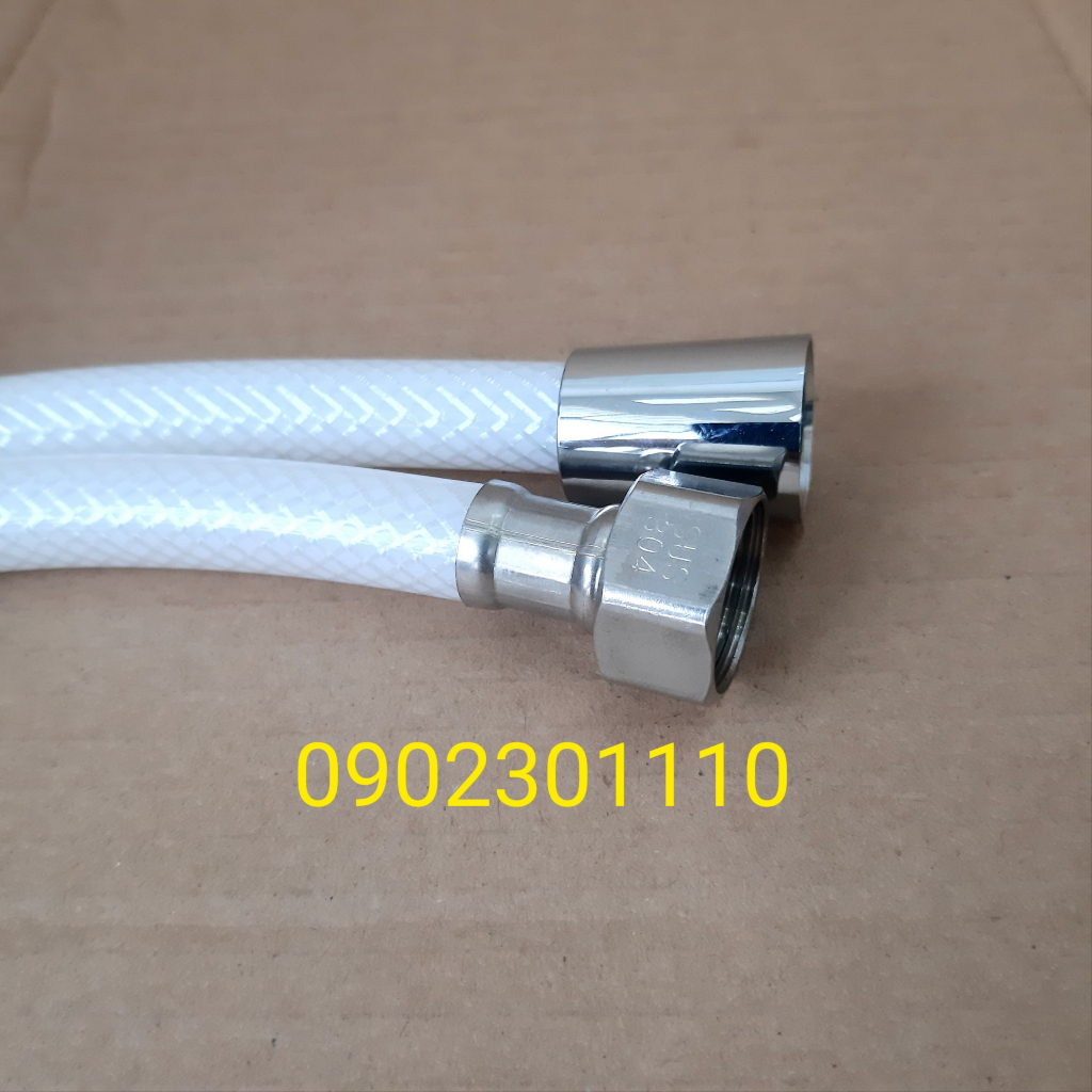 Đầu xịt tay ôm, dây nhựa dài 120cm sợi lưới, gác cài nhựa